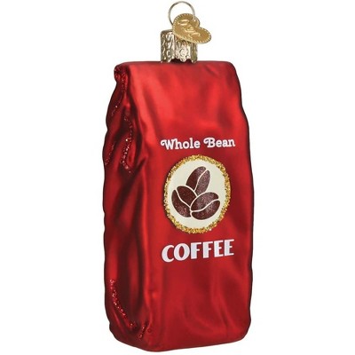 Old World Christmas Glass Blown Ornament for Christmas Tree, Bag of Coffee Beans