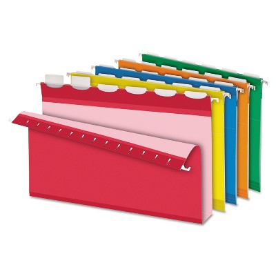 Pendaflex Ready-Tab Hanging File Folders 2" Capacity 1/6 Tab Legal Assorted 20/Box 42702