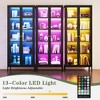 Bekrvio 67”H 3-Side Glass Display Cabinet With Lights,5-Layer Storage with Double Doors and Metal Frame for Collectibles, Ideal for Small Spaces - 3 of 4