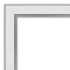 43" x 33" Eva White Narrow Framed Wall Mirror Silver - Amanti Art: Modern Beveled, No Assembly Required - 3 of 4