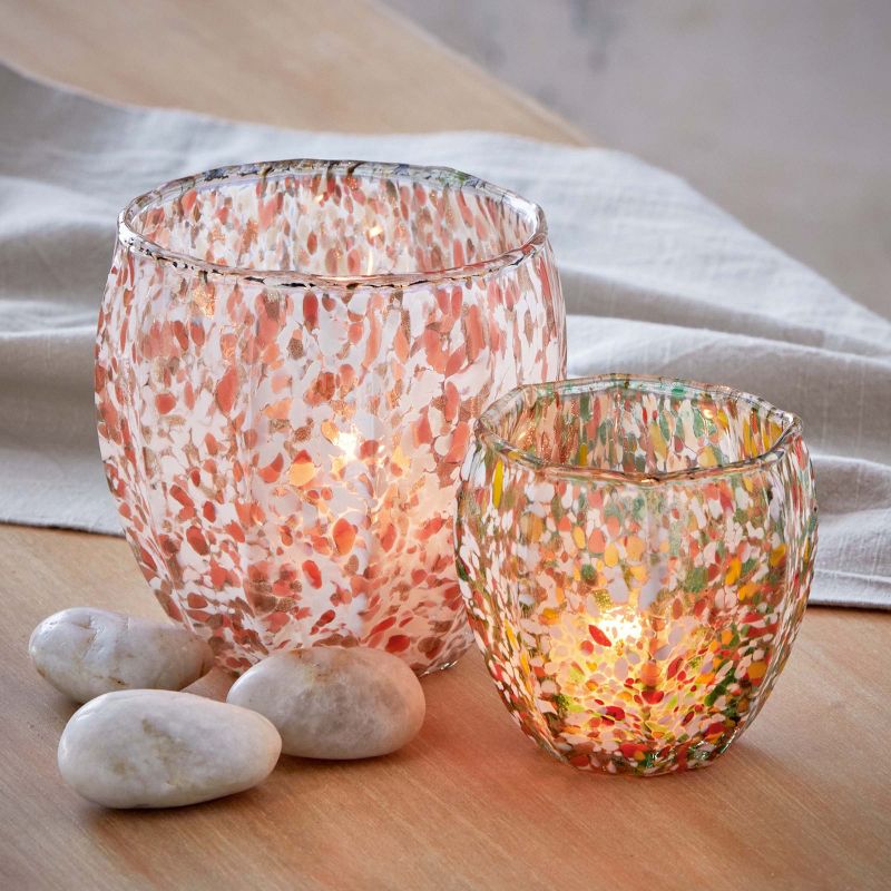 TAG Confetti Glass Tealight Candle Holder Small, 3.54L x 3.54W x 3.54H inches, 3 of 4