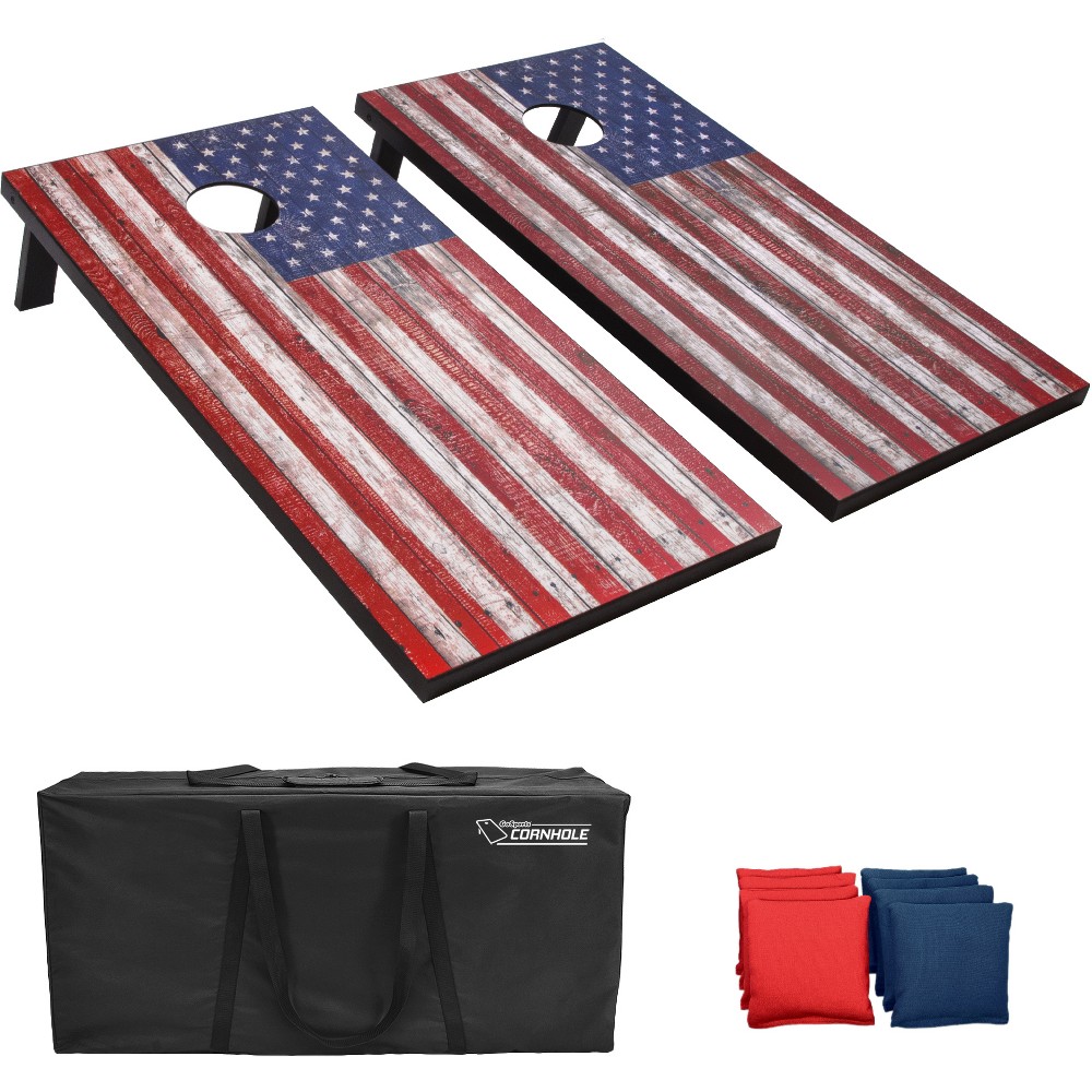 GoSports Graphic Cornhole Toss Game Set - America