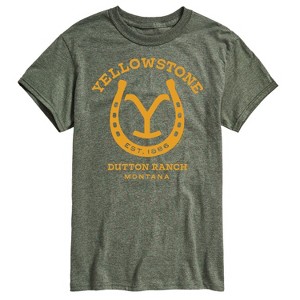 Men's - Yellowstone - Horseshoe Lockup Short Sleeve Graphic T-Shirt - 1 of 4