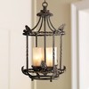 Franklin Iron Works Wrought Bronze Pendant Chandelier 13" Wide Rustic Scavo Glass 4-Light Fixture Dining Room House Foyer Kitchen - 2 of 4