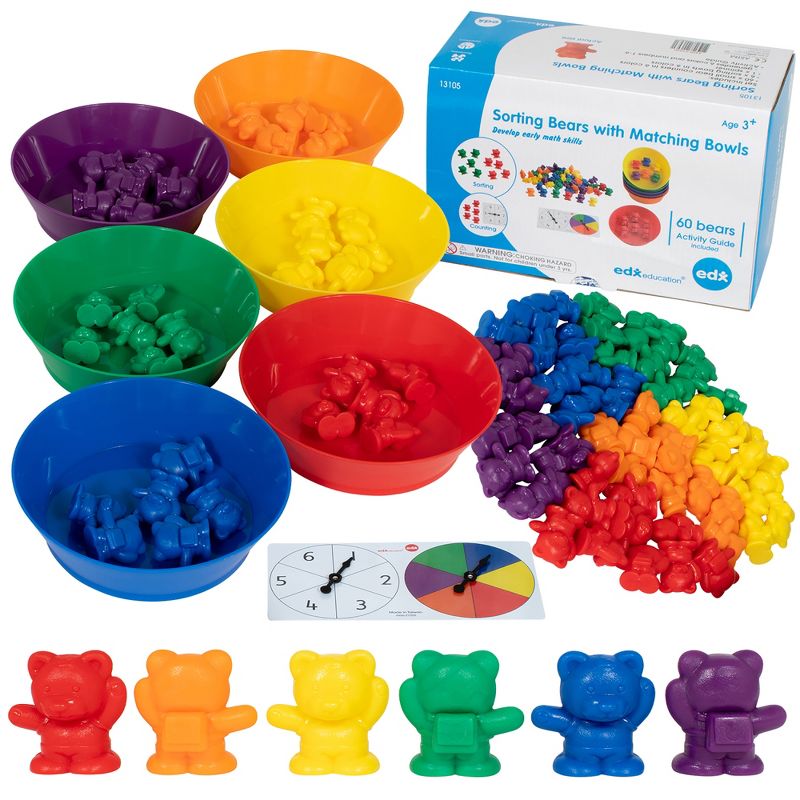 Edx Education Counting Bears with Matching Bowls, 68 Pieces, 1 of 5
