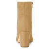 Allegra K Women's Dress Round Toe Side Zip Chunky Heel Ankle Boots - 3 of 4