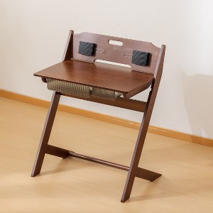 Wooden Study Desk, Home Office Desk, Children's Desk, Reading, Writing, Computer, Height Adjustable, With Drawer, For Small Spaces (With Chair) - 1 of 4