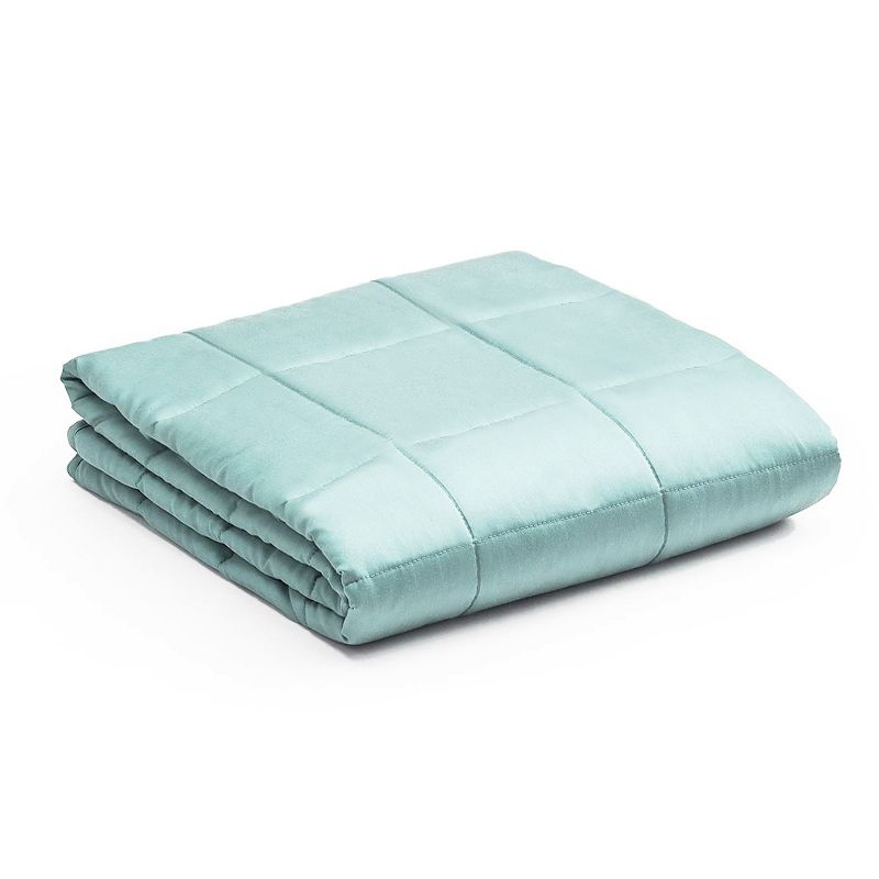 Costway 10lbs Premium Cooling Heavy Weighted Blanket Soft Fabric Breathable 41''x60'' Pink\ Blue\Light Green, 1 of 11