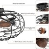 20" Caged Ceiling Fan with Light and Remote Control - 4 of 4