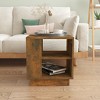vidaXL Engineered Wood Coffee Table - Smoked Oak - Compact Design with 2-Shelf Storage - Perfect Living Room Furniture Piece - Easy Assembly - 2 of 4