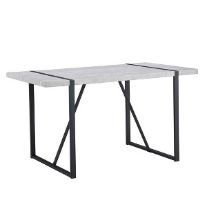 NicBex Dining Table for 6 Kitchen Table Rectangular Faux Marble Top and Metal Base Dining Table for Dining Room - 1 of 4