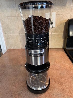 Hamilton Beach Professional 4 oz. Black and Stainless Steel Conical Burr Coffee Grinder with Digital Display