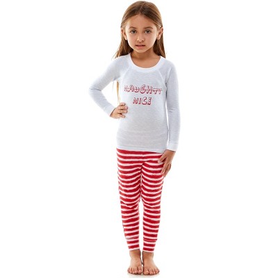 Roudelain Matching Family Christmas Pajamas, Santa's List, Red & White, 2T
