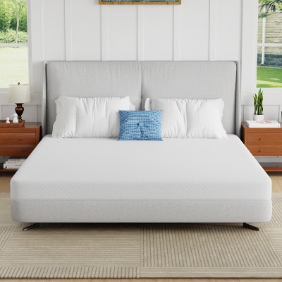 FDW 6 Inch King Bamboo Charcoal Gel Infused Memory Foam Mattress/Medium Firm Mattresses/Green Tea Memory Foam Mattress/Bed-in-a-Box,King