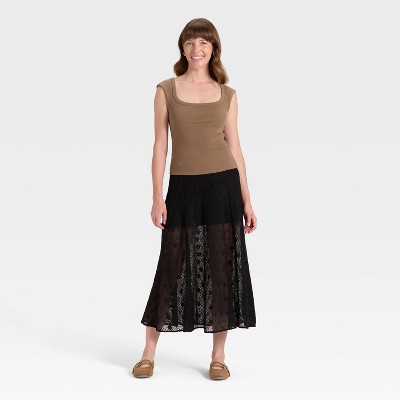 Women's Lace Maxi A-Line Skirt - Universal Thread' - image 3