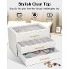 Glass Lid Jewelry Organizer with 3 Drawers and PU Exterior - 4 of 4