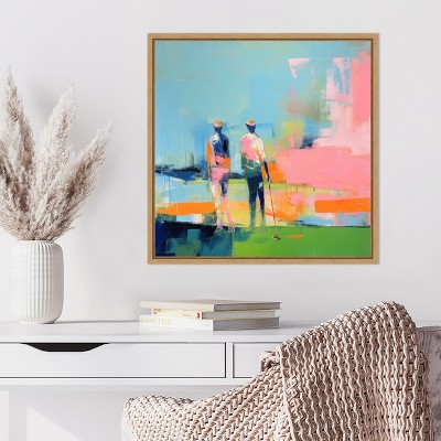 22-inch Abstract Pastel Landscape Canvas Print