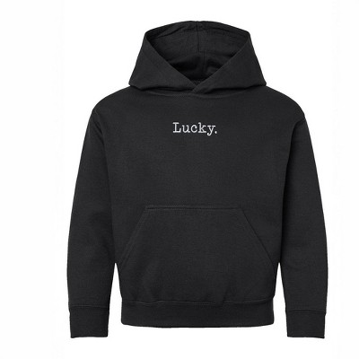 The Juniper Shop Embroidered Lucky Typewriter Youth Graphic Hoodie