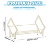Unique Bargains Stainless Steel Magazine CD Storage Desk Decorative Bookshelf - 2 of 4