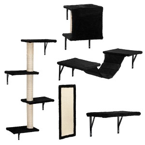 Multipet Cat Wall Shelves, Wall-Mounted Cat Climber Set - 1 of 4