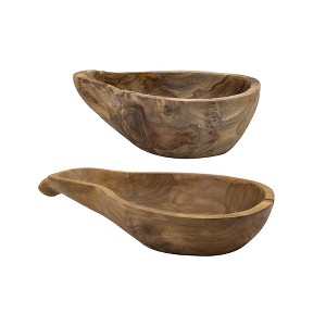 Dexmalle S/2 Teak Gourd Bowl - 1 of 4