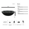 ELECWISH Bathroom Artistic Tempered Glass Vessel Sink with Faucet and Pop-up Drain - 2 of 4