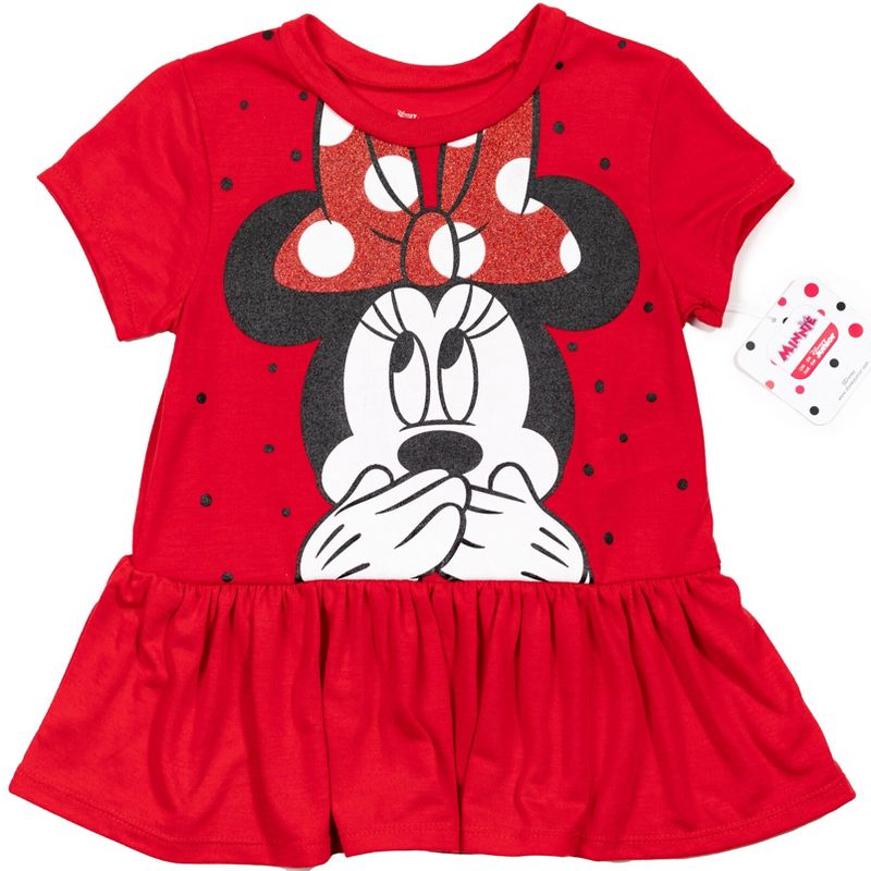 Disney Minnie Mouse Baby Girls T-Shirt and Leggings Outfit Set Infant, 4 of 10