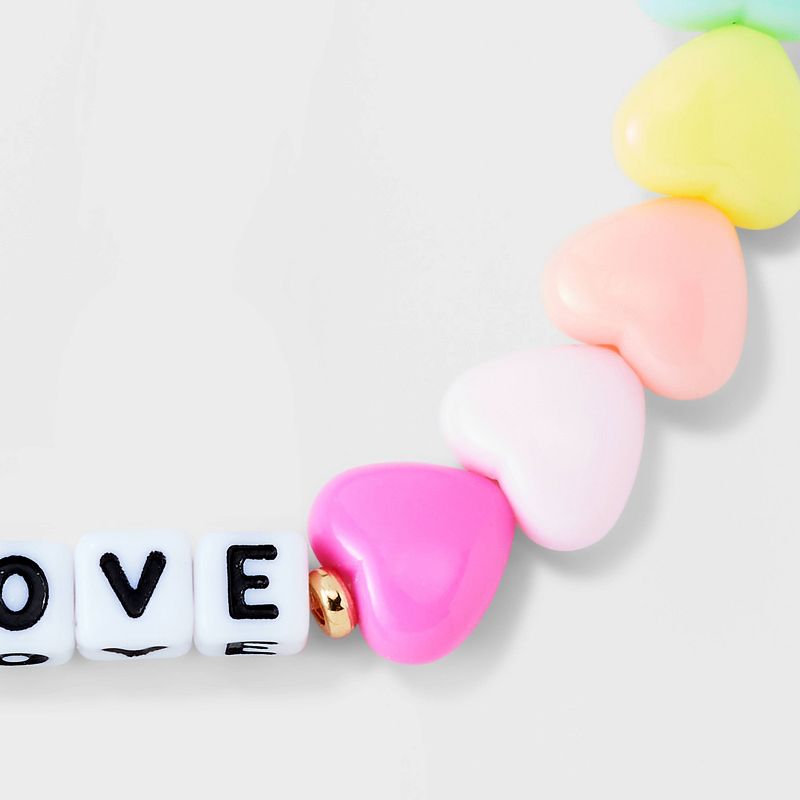 Little Words Project Love Rainbow Heart Beaded Bracelet - Rainbow, 5 of 8