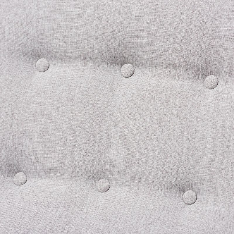 Marlena Mid - Century Modern Fabric Upholstered Whitewash Wood Rocking Chair - Baxton Studio, 6 of 11