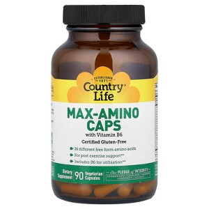 Country Life Max-Amino Caps with Vitamin B6, 90 Vegetarian Capsules - 1 of 4