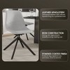 LeisureMod Markley Swivel Leather Dining Side Chair with Durable Iron Legs – Comfortable Accent Chair for Kitchen, Dining Room, or Office Set of 4 - 4 of 4