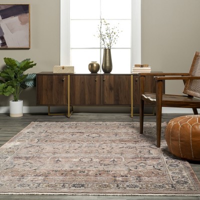 Sorsha Rust Persian Traditional Fringe 4' x 6' Area Rug