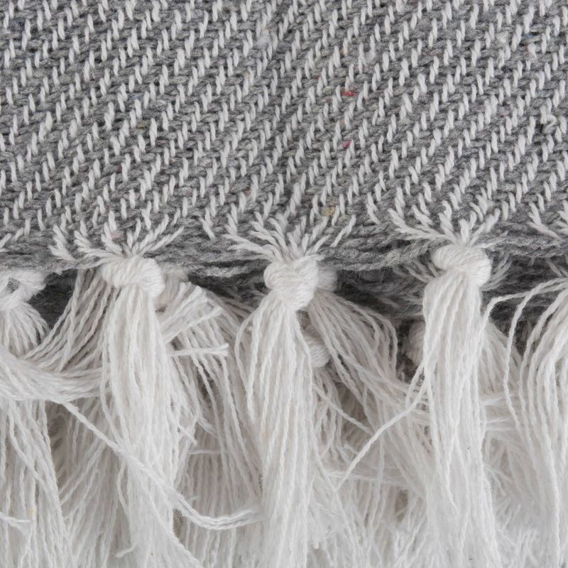 50&#34;X60&#34; Thin Striped Throw Blanket Gray/White - Design Imports, 3 of 6