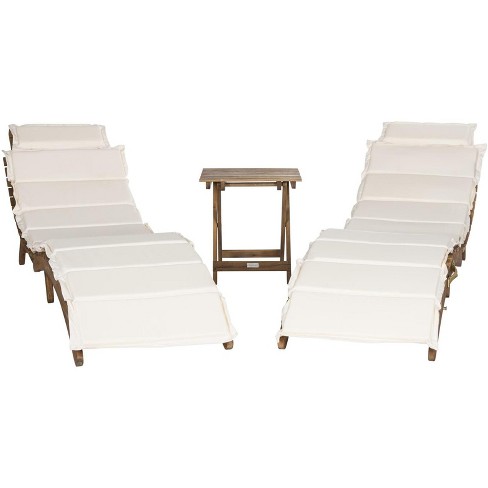 Pacifica 3 Piece Patio Outdoor Lounge Set Safavieh Target