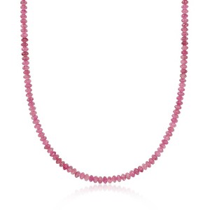 Ross-Simons 60.00 ct. t.w. Pink Tourmaline Bead Necklace With 14kt Yellow Gold Magnetic Clasp - 1 of 2