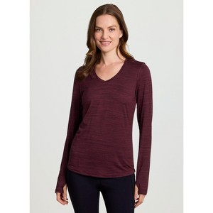 RBX Active Women's Athletic Fit Buttery Soft Quick Drying Long Sleeve Workout Top with Thumbholes - 1 of 4
