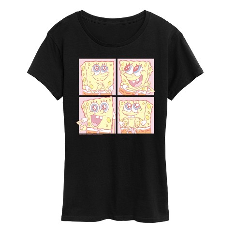 Women's - Spongebob Squarepants - Cute Face Grid Short Sleeve Graphic T-Shirt - image 1 of 4