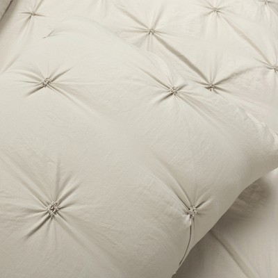 Lush Decor Juliette Pintuck Bed In A Bag Soft Reversible Printed Comforter With Sheet Set Wheat 7Pc Set King — фото 5