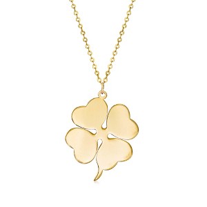 Ross-Simons Italian 14kt Yellow Gold 4-Leaf Clover Pendant Necklace - 1 of 4
