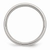 Black Bow Jewelry Stainless Steel & Sterling Silver Inlay, 6mm Unisex Comfort Fit Band - 2 of 4