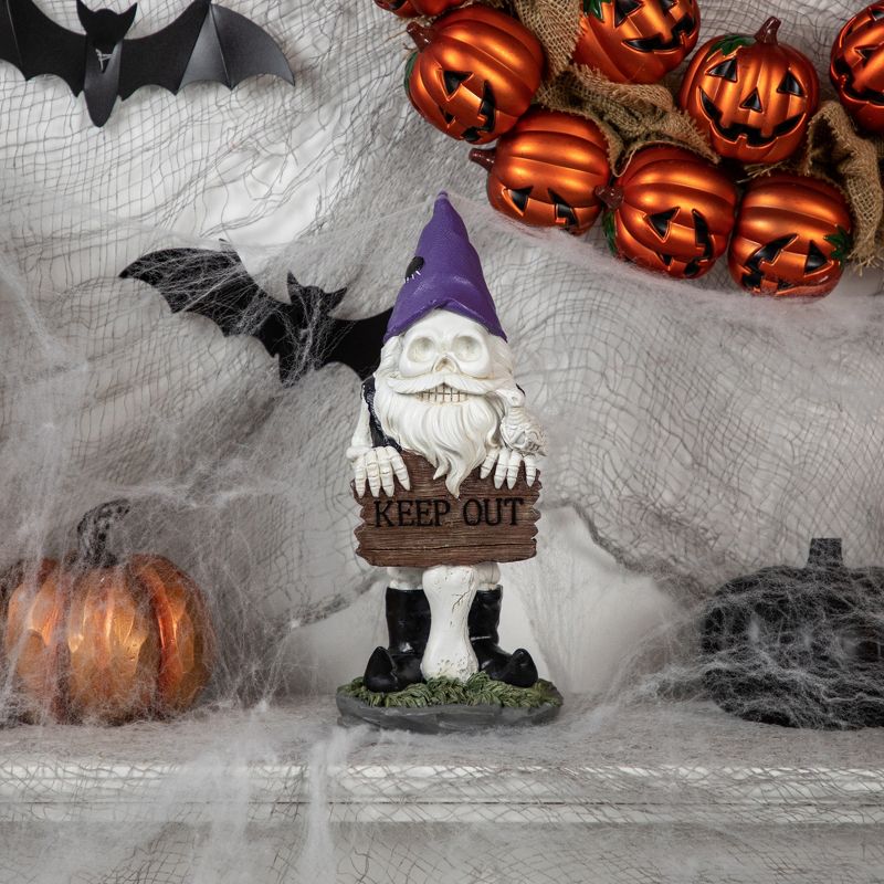 Northlight 11.75" Gnome Skeleton "Keep Out" Halloween Decoration, 2 of 6