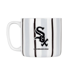 MLB Chicago White Sox Striped Coffee Mug - 16oz: Ceramic Drinkware, Stemless Design - 1 of 1