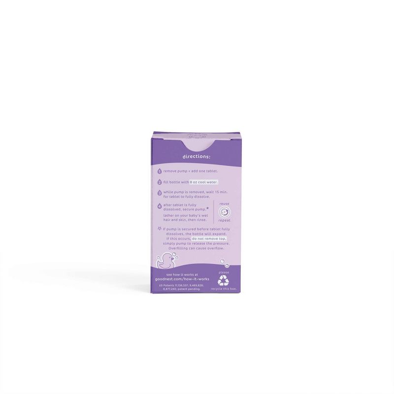 Goodnest 2-in-1 Baby Wash and Shampoo Tablet Refills - Calm Lavender - 12oz, 6 of 13