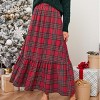Women's Plaid Ruffled Maxi Skirt - Cupshe - 4 of 4
