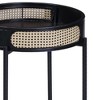 Royal Hampton 24 Inch Round End Table, Rattan Apron Accent, Metal Legs - 3 of 4