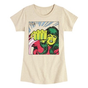 Girls' - Marvel - She-Hulk Comic Panel Fitted Short Sleeve Graphic T-Shirt - 1 of 4