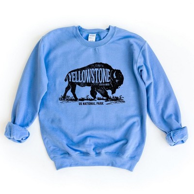 Simply Sage Market Women's Graphic Sweatshirt Yellowstone Bison