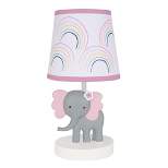 Bedtime Originals Rainbow Jungle Elephant Lamp with Shade & Bulb (Includes CFL Light Bulb)