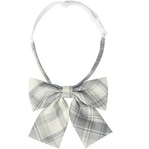 INSPIRE CHIC Women's Pre-tied Plaid Adjustable Elastic Band Casual Bow Ties - 1 of 4
