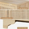 Bohemian Rattan Storage Cabinet with 4 Doors - Natural Woven Console Table for Living Room, Entryway, Dining Room & Coffee Table Use - 4 of 4